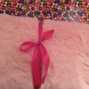 Fabric, faux fur, pastel pink,Easter bunny